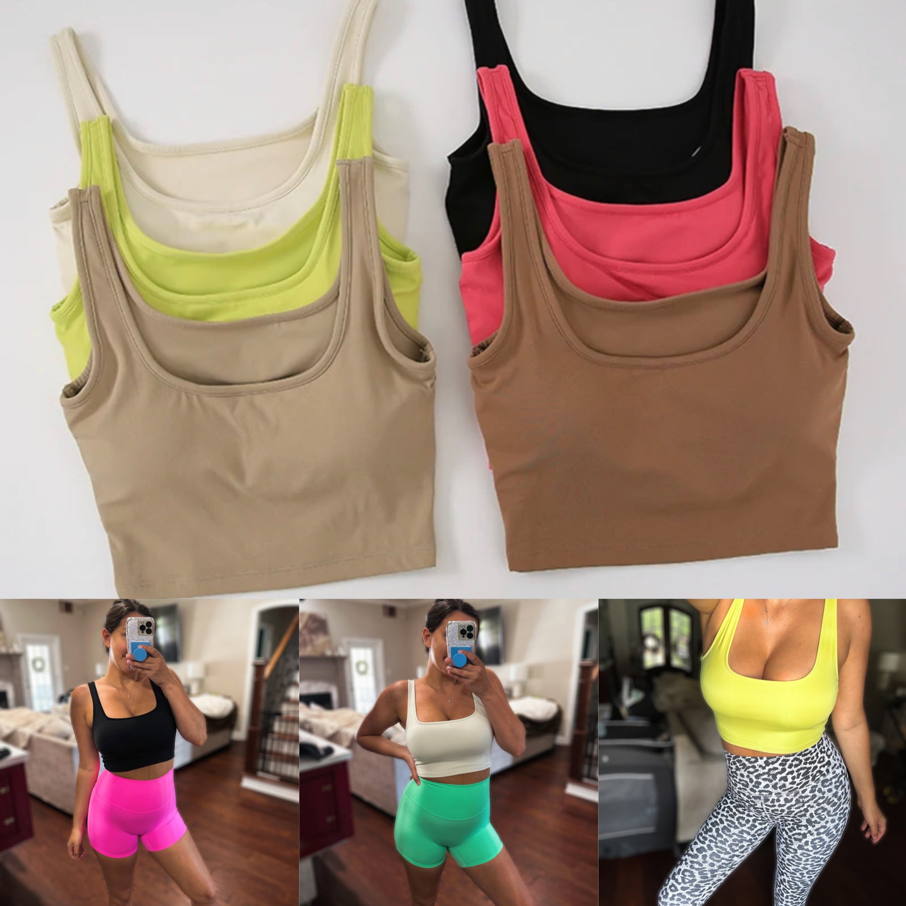 Lulu dupe padded cropped a l i g n tank tops padded – Maddiee Made
